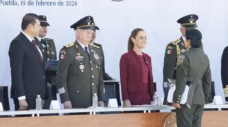 Claudia Sheinbaum encabezó la ceremonia por el 113 aniversario del Ejército Mexicano en Puebla