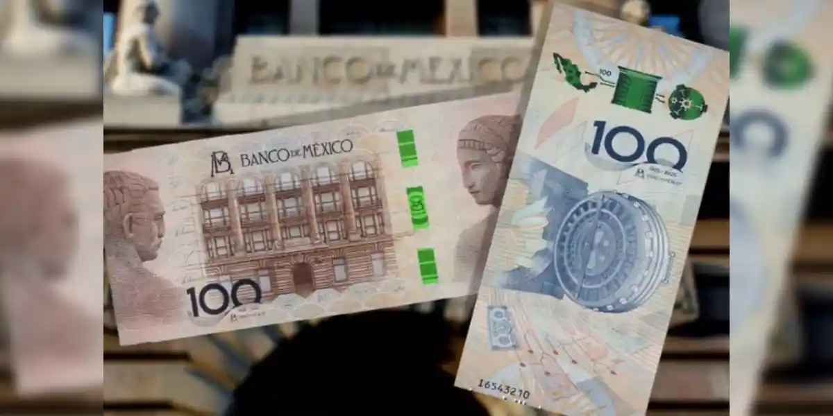 Billete conmemorativo Banxico de 100 pesos para celebrar el centenario
